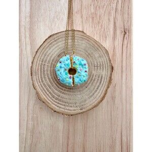 BFF Donut Necklace Set– Polymer Clay Friendship Jewelry – Cute Kawaii Food Charm